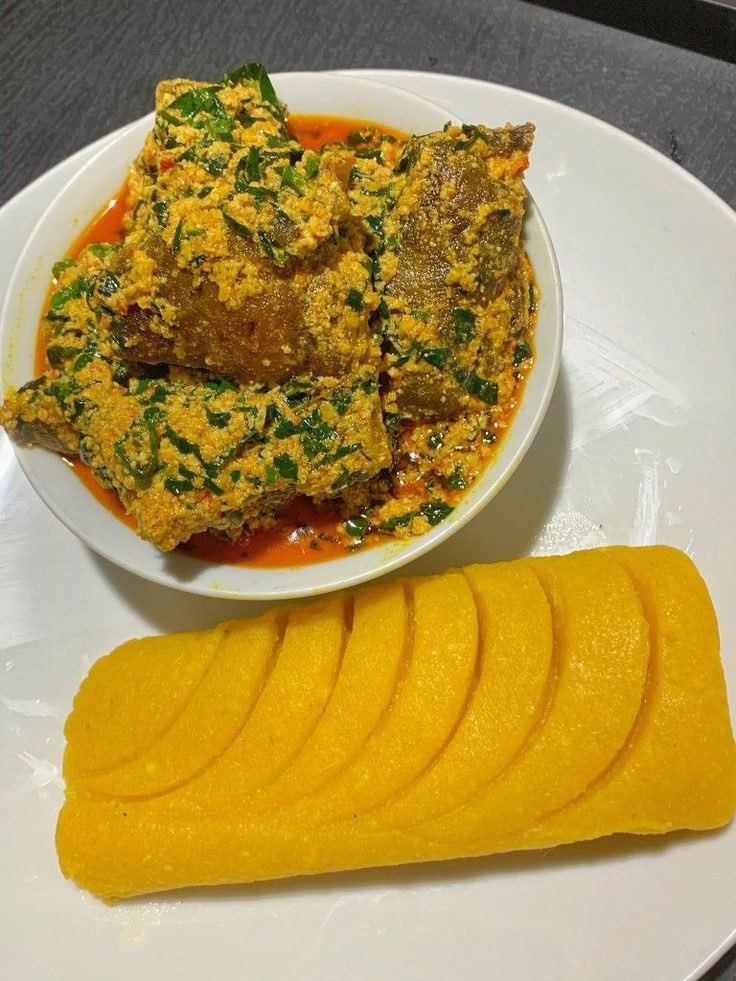 Eba and Egusi Soup